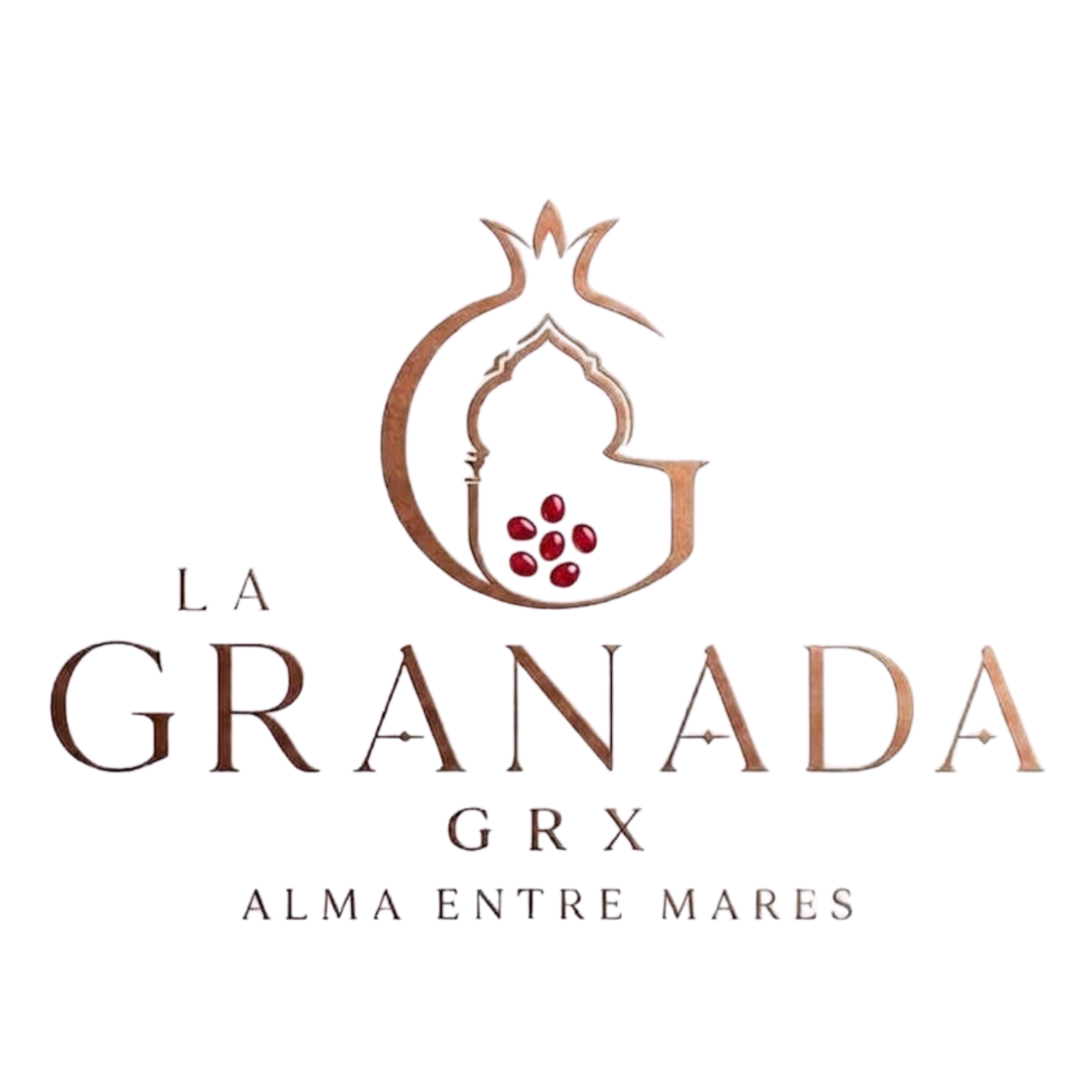 Emblema de La Granada GRX, la letra G con forma de granada y un arco nazarí en su interior